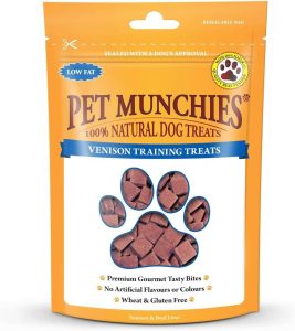 Pet Munchies Venison & Beef Liver Dog Training Treats, Grain Free Tasty Bites with Natural Real Meat, Low in Fat 50g